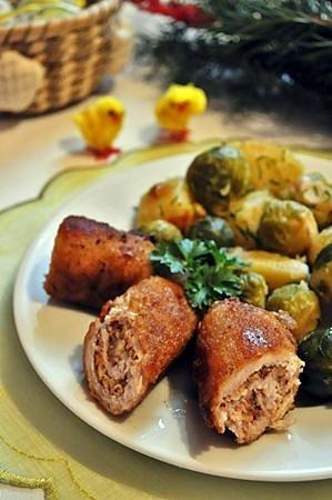 Schab z orzechami i chrzanem