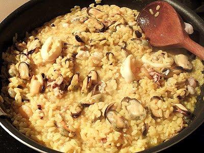 Risotto z owocami morza