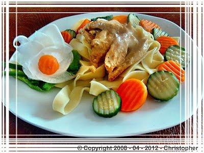 Tagiatelle z kurczakiem i pieczarkami