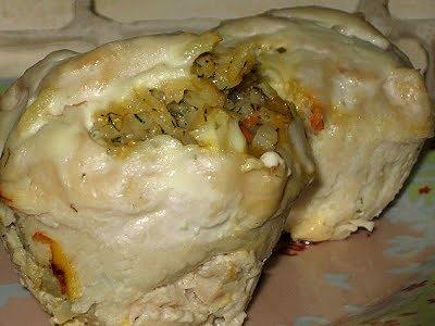 Nadziewane kurczak w formie muffinek