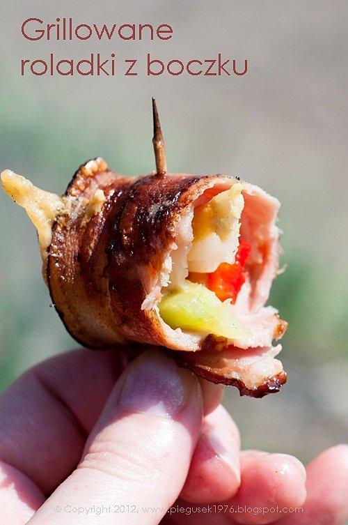 Grillowane roladki z boczku