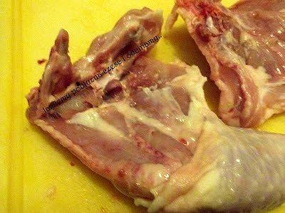 Luzowanie ćwiartki z kurczaka