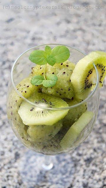 Sorbet z kiwi i miętą