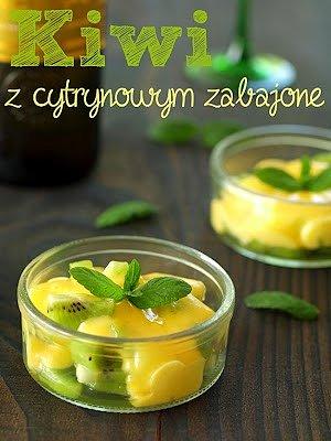 Kiwi z cytrynowym zabajone i miętą