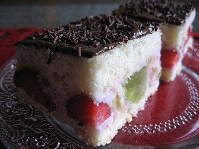 Ciasto na Dzień Dziecka z owocami i czekoladą