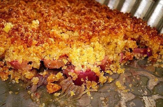 Zdrowsze crumble z rabarbarem