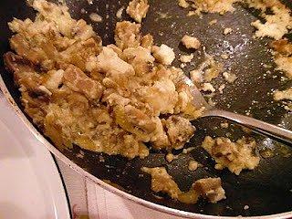 Mushrooms in the pancake