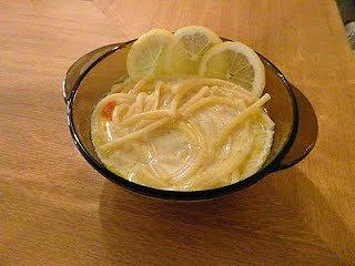 Zupa cytrynowa z kurczakiem i spaghetti