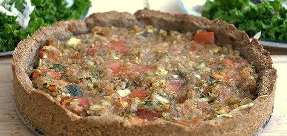 Tarta a'la gazpacho na żytnim spodzie