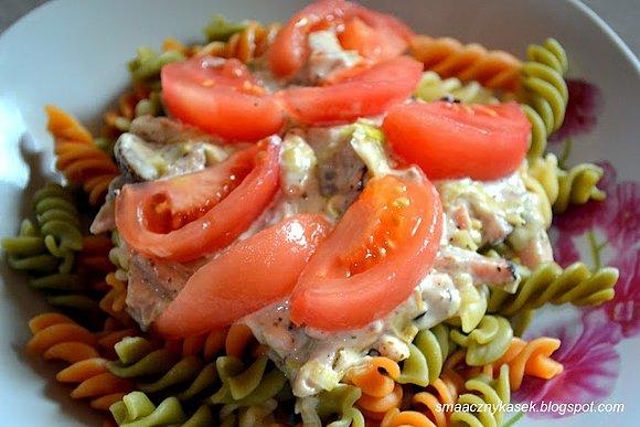 Fusilli z mascarpone i szynką