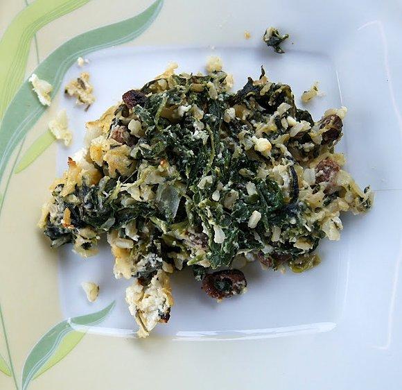 Szpinak i feta zapiekanka