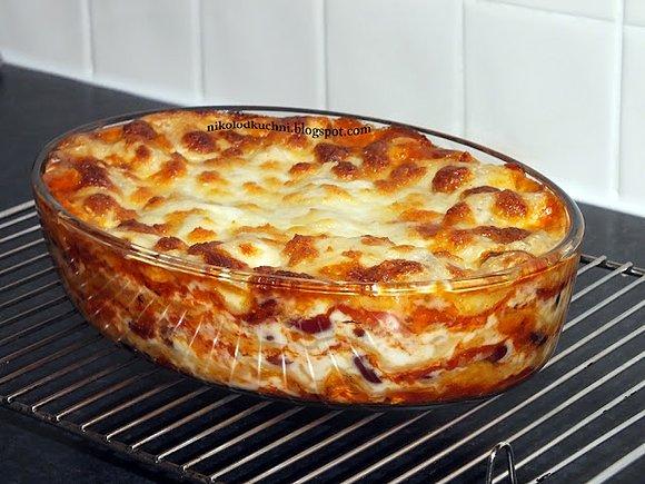 Lazania z indykiem i fasolą w sosie chilli