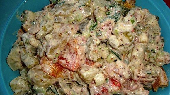 Sałatka z młodych ziemniaków i grillowanej papryki
