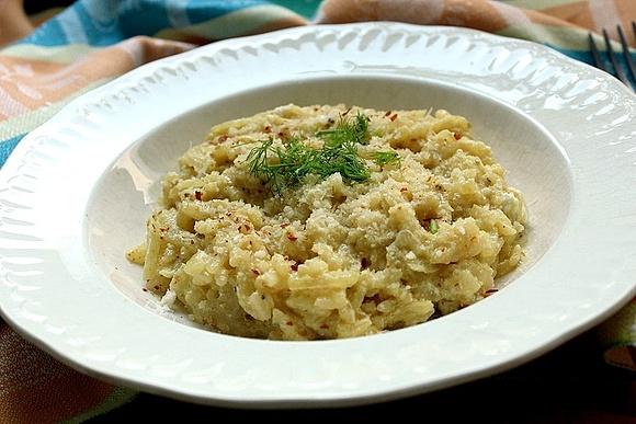 Risotto z koprem włoskim, ricottą i chilli