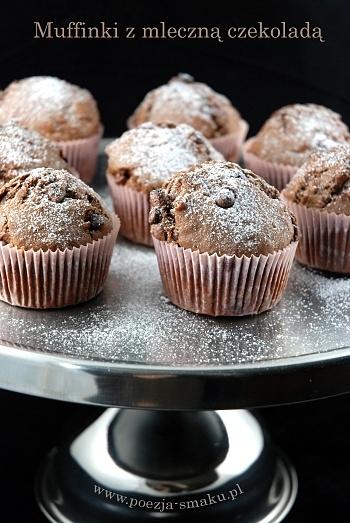 Muffinki z mleczną czekoladą