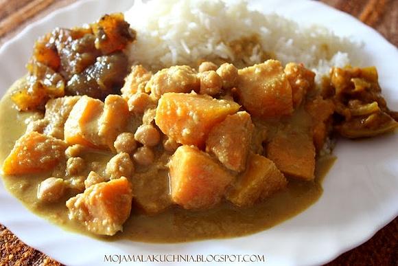 Tajskie curry z dyni i słodkich ziemniaków