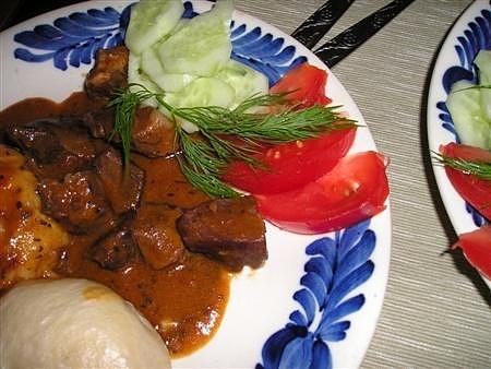 Gulasz z serc wołowych
