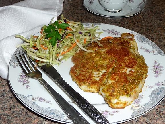 Ryba w pistacjowo-parmezanowej panierce