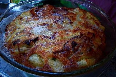 Babka ziemniaczana jajeczna z cebulą