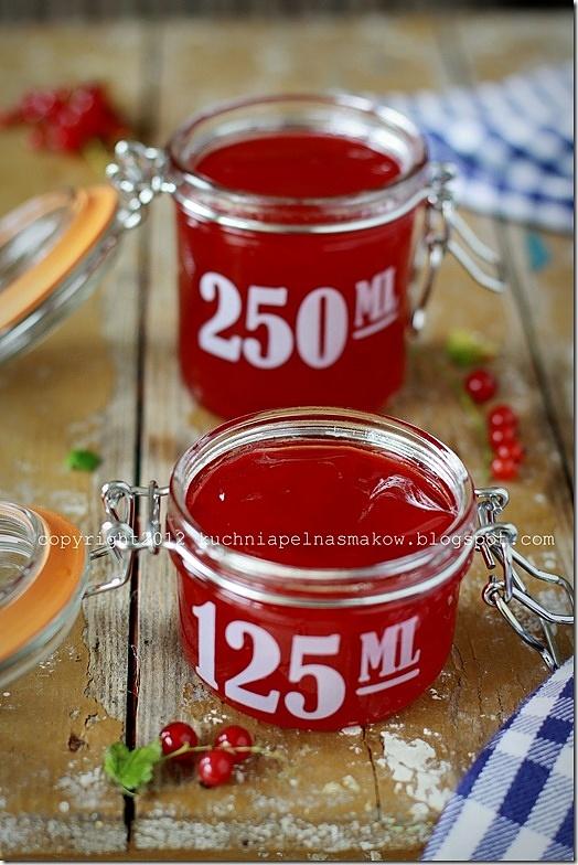 Galaretka z czerwonej porzeczki i miód z floksów