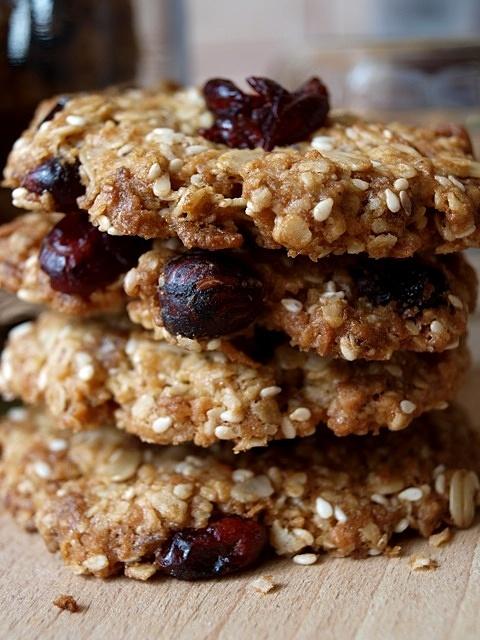 Żurawinowe ciasteczka owsiane z muesli