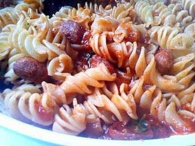 Fusilli z chorizo