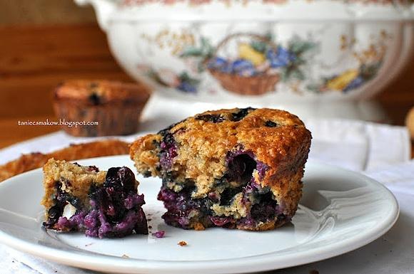 Muffiny owsiane z borówkami