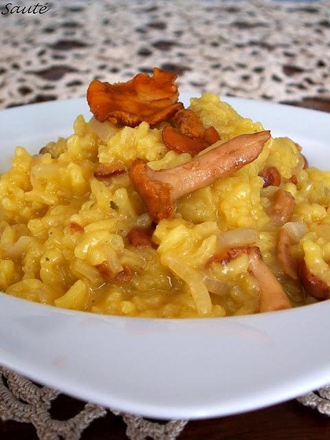 Risotto z kurkami i szafranem
