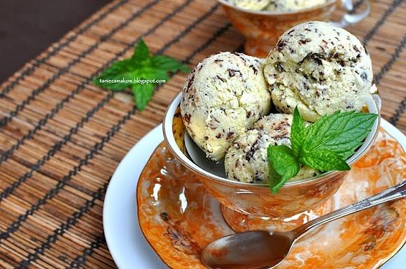 Lody miętowe z czekoladą