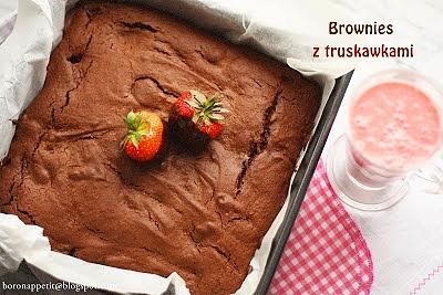 Brownies z truskawkami