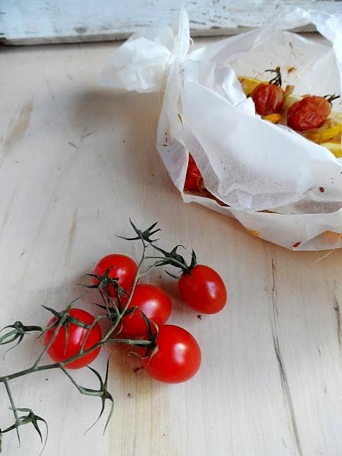 Cytrusowe paczuszki z makaronem