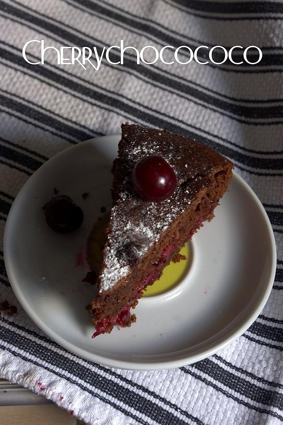 Cherry choco coco cake
