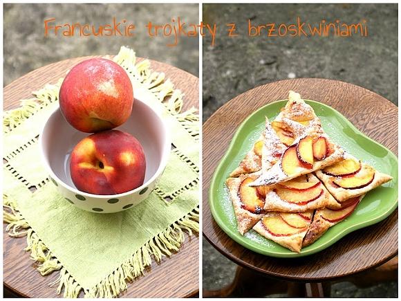Francuskie trójkąty z brzoskwiniami