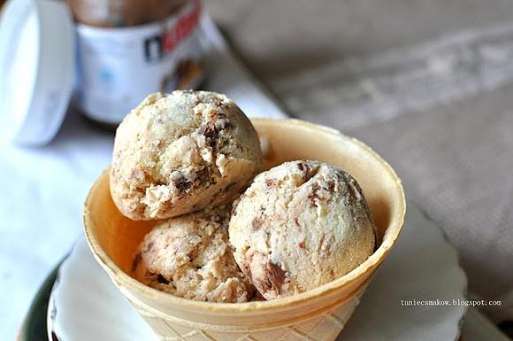 Lody śmietankowe z nutellą