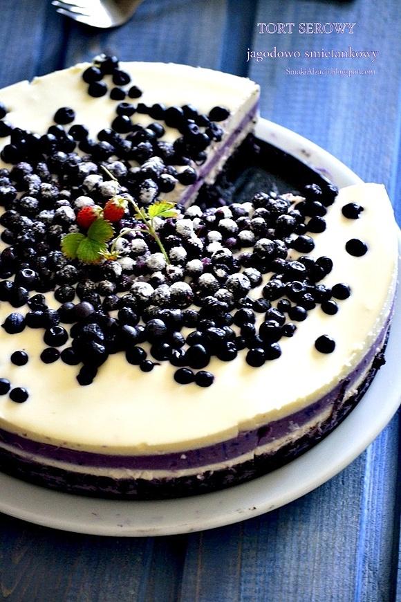 Jagodowo śmietanowy tort