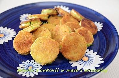 Talarki z cukinii w panierce z soczewicy