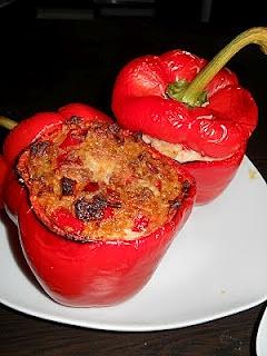 Faszerowana papryka z risotto na białym winie