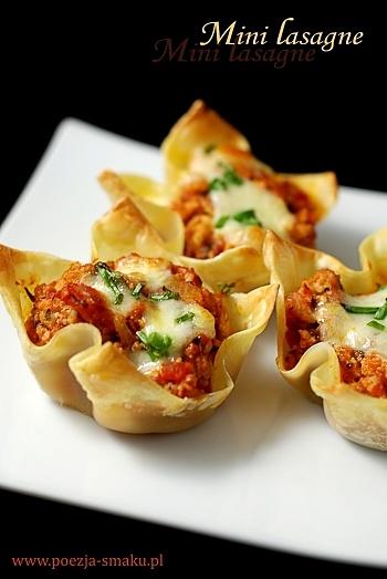 Mini lasagne muffinowe