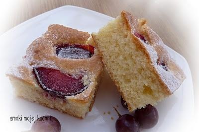 Blondies ze śliwkami