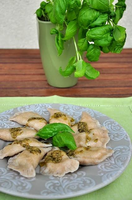 Pierogi ruskie z marchewką i szpinakiem baby