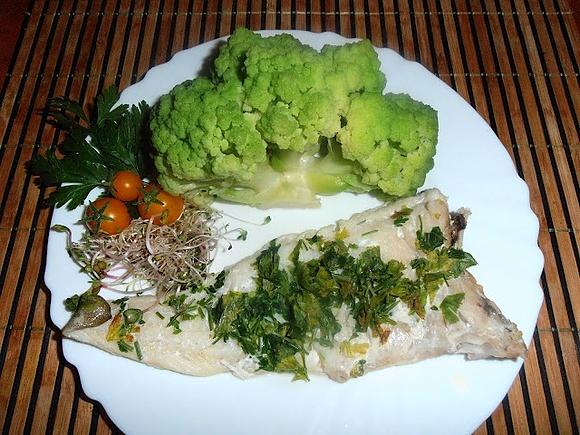 Romanesco i dorsz pietruszkowy