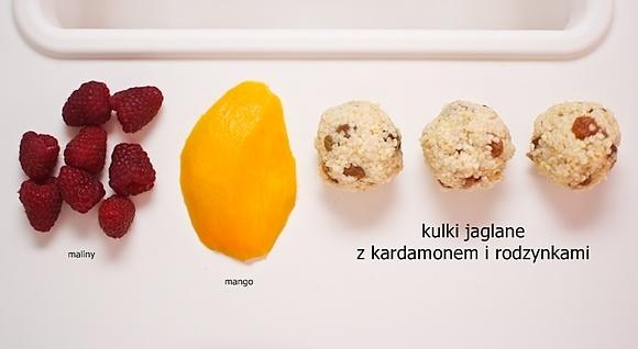 Kardamonowo-rodzynkowe kulki z kaszy jaglanej