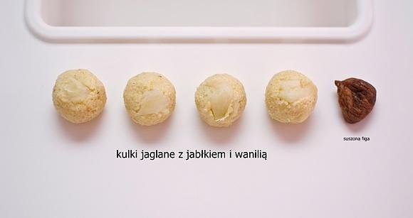 Waniliowo-jabłkowe kulki z kaszy jaglanej
