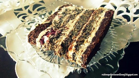 Tort czekoladowo-makowy