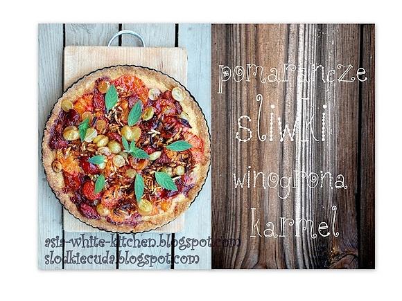 Tarta z owocami w miodowo-korzennym karmelu