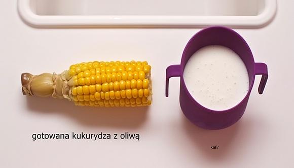 Kukurydza gotowana z masłem lub oliwą