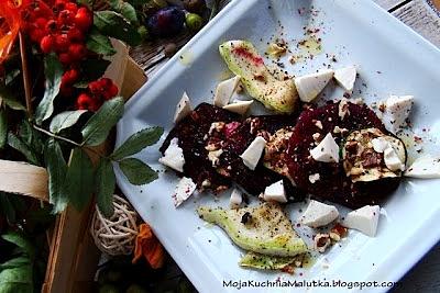 Grillowane buraczki z cukinią i tofu na jesienne danie