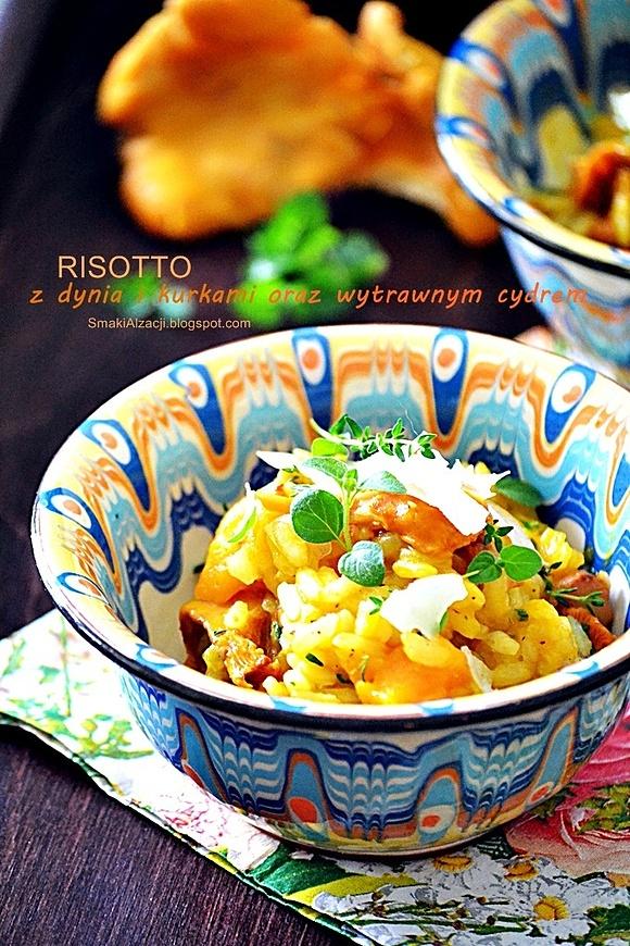 Risotto z dynią, kurkami i cydrem