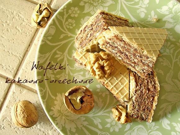 Wafelki kakaowo-orzechowe