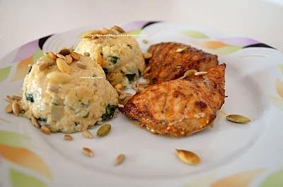 Pieczona pierś z kurczaka z kremowym kuskusem